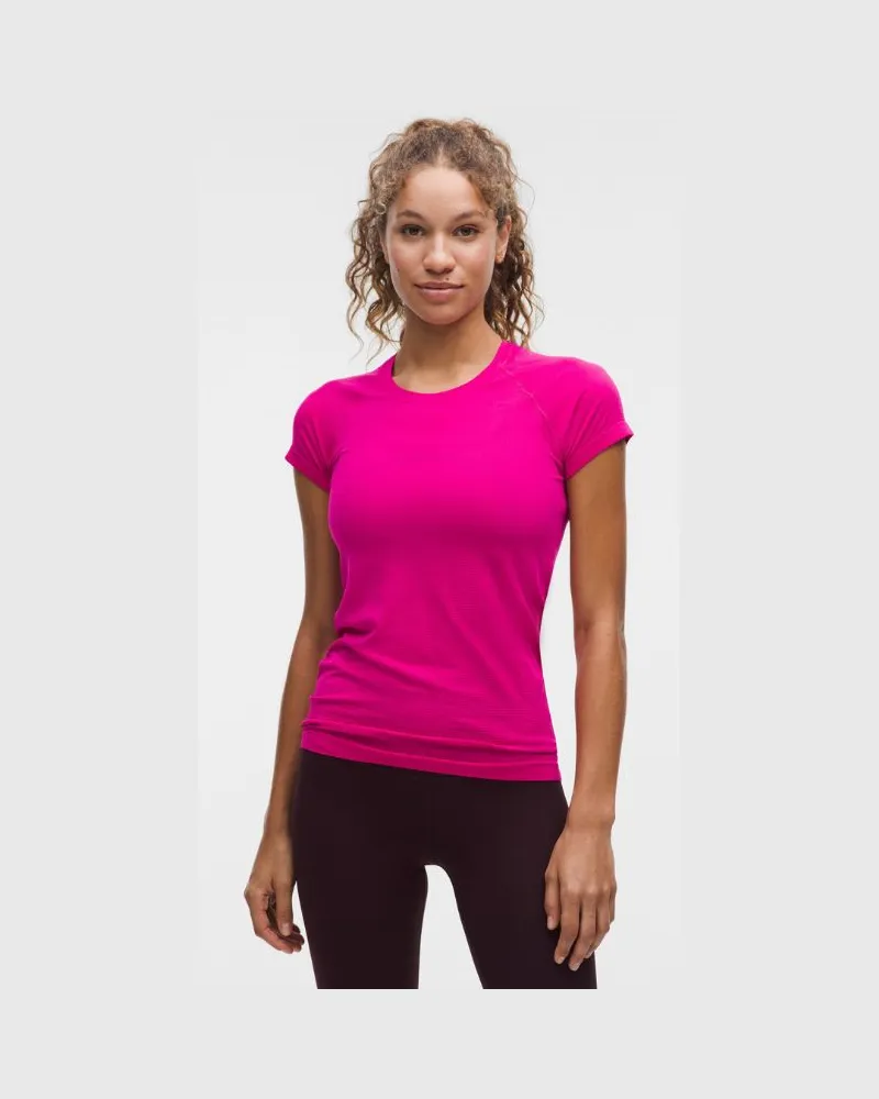 LULULEMON Swiftly Tech Kurzarmshirt 2.0 Hüftlänge für Frauen – Größe in Jewelled Magenta Jewelled