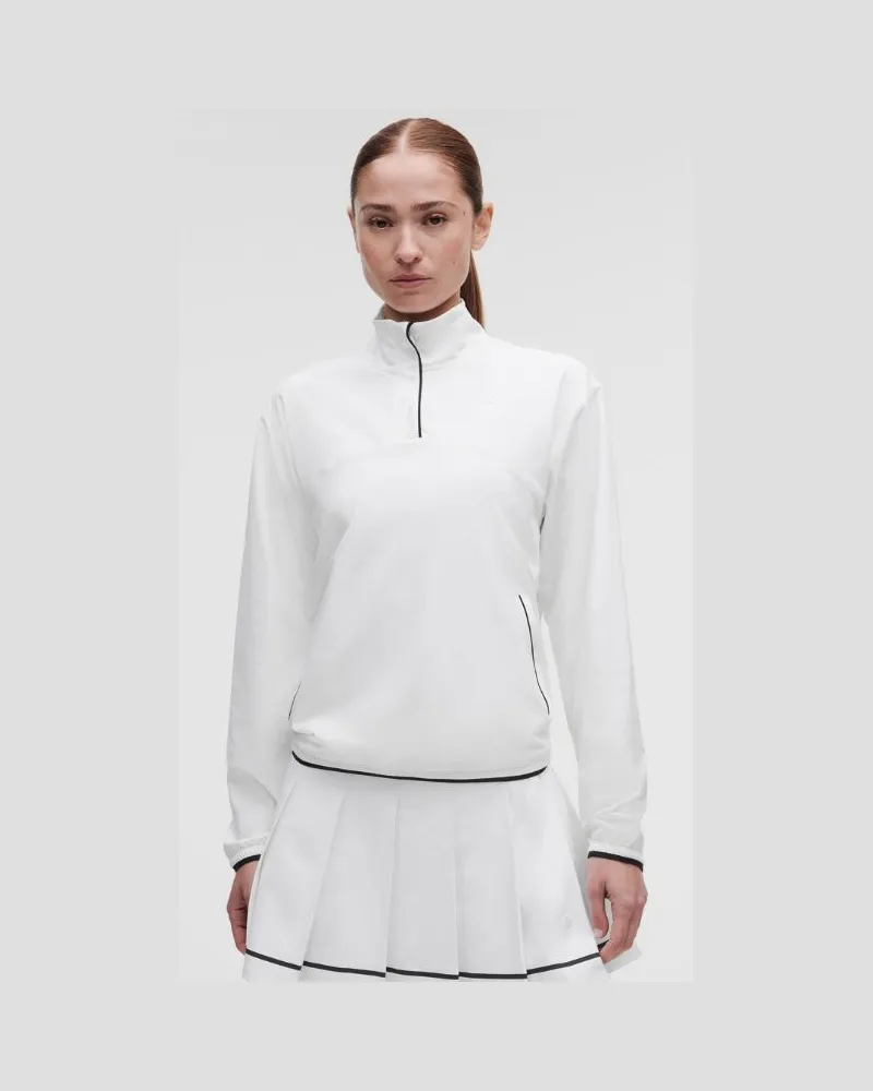LULULEMON Leichtes Oberteil mit halbem Reißverschluss & UV-Schutz für Frauen – Größe in White/Black White