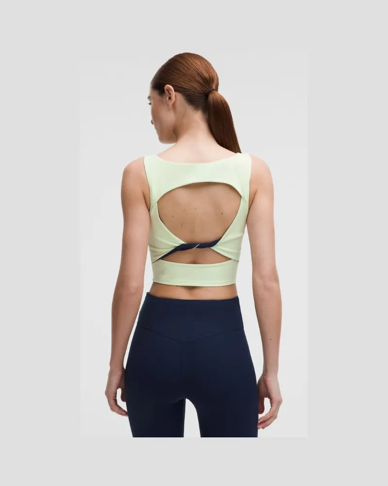 LULULEMON Nulu Tanktop mit Twist-Detail für Frauen – Größe in Club Blue/Matcha Magic Club