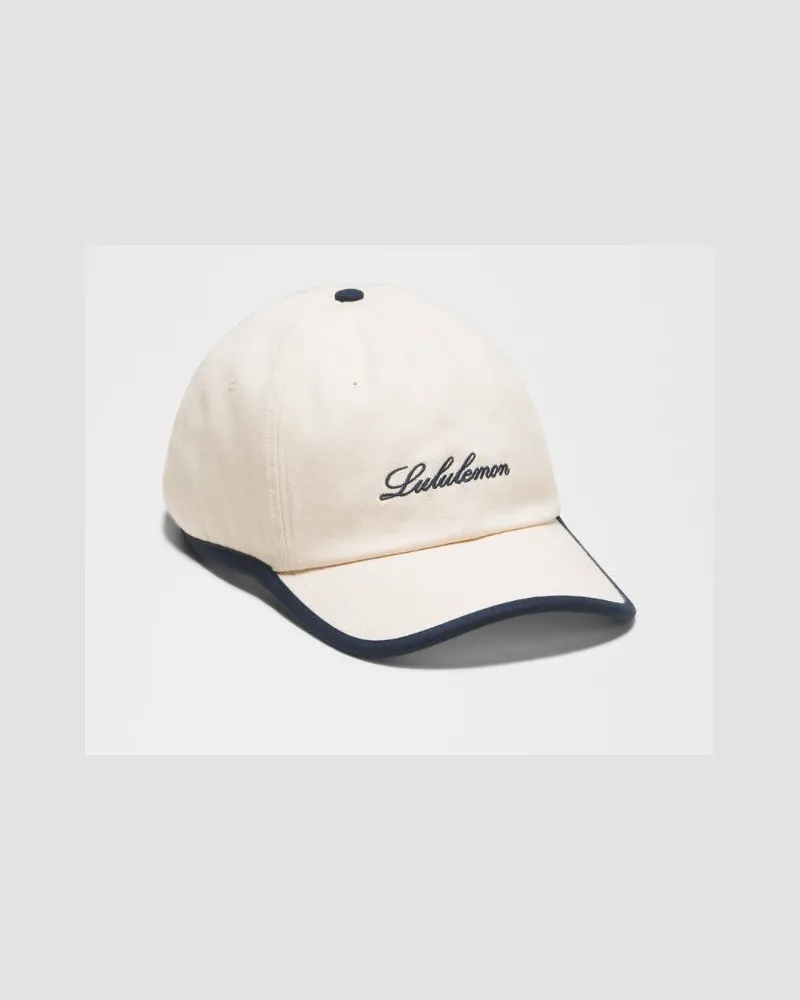 LULULEMON Baseballkappe Baumwoll-Canvas. – Größe in Natural/True Navy Natural