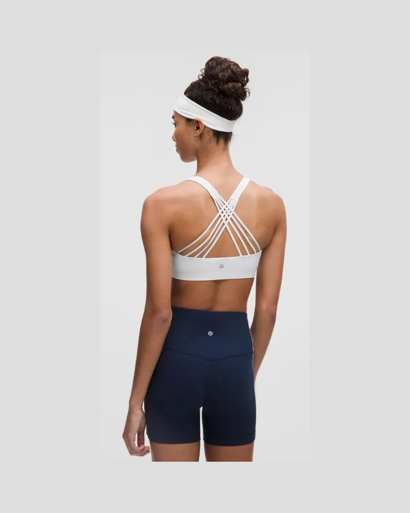 LULULEMON FlexyFlex Yoga-BH mit überkreuzten Trägern Leichter Halt für A-C Cups für Frauen – Größe in White White