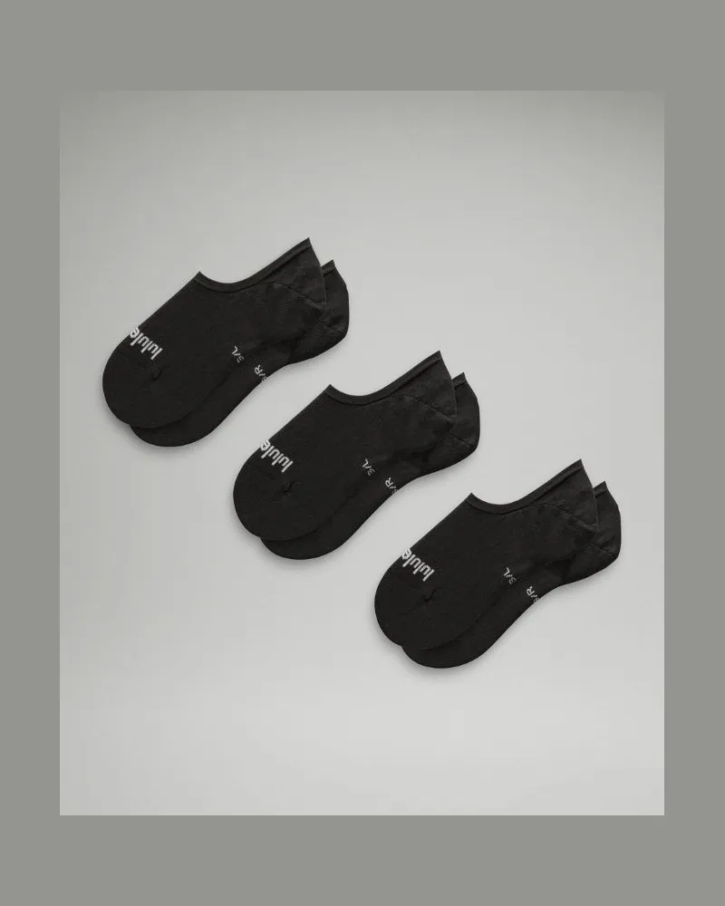 LULULEMON Daily Stride Bequeme No-Show-Socken 3er-Pack für Männer – Größe in Black Black