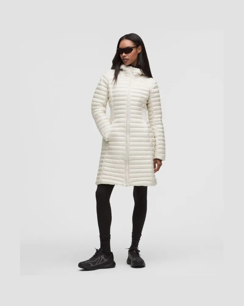 LULULEMON Lange DNA-Daunenjacke für Frauen – Größe in Light Ivory Light