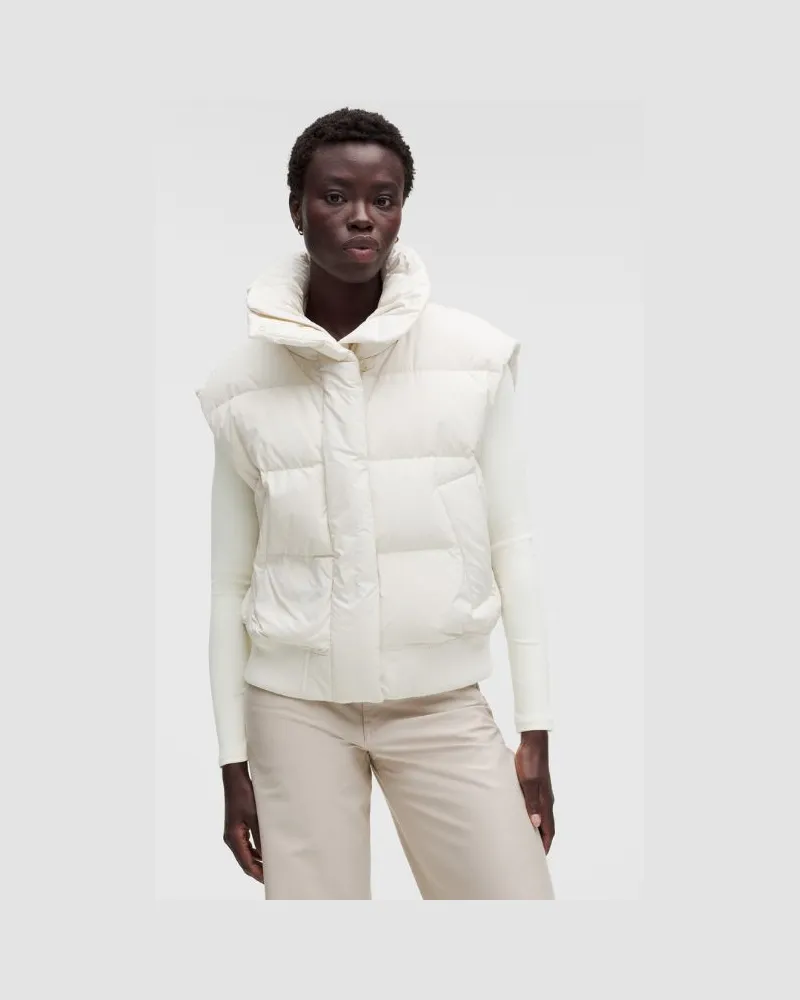 LULULEMON Puffer-Bomberweste für Frauen – Größe in Light Ivory Light
