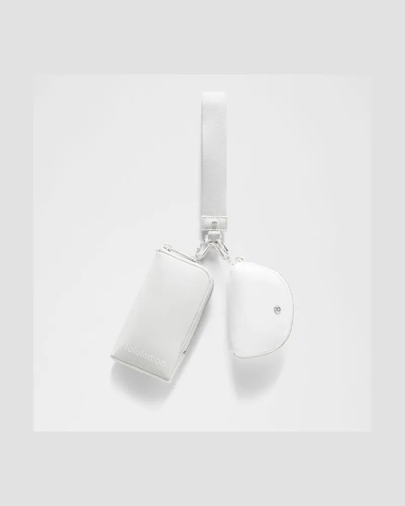 LULULEMON Doppelbeutel Wallet in Vapor/White Vapor