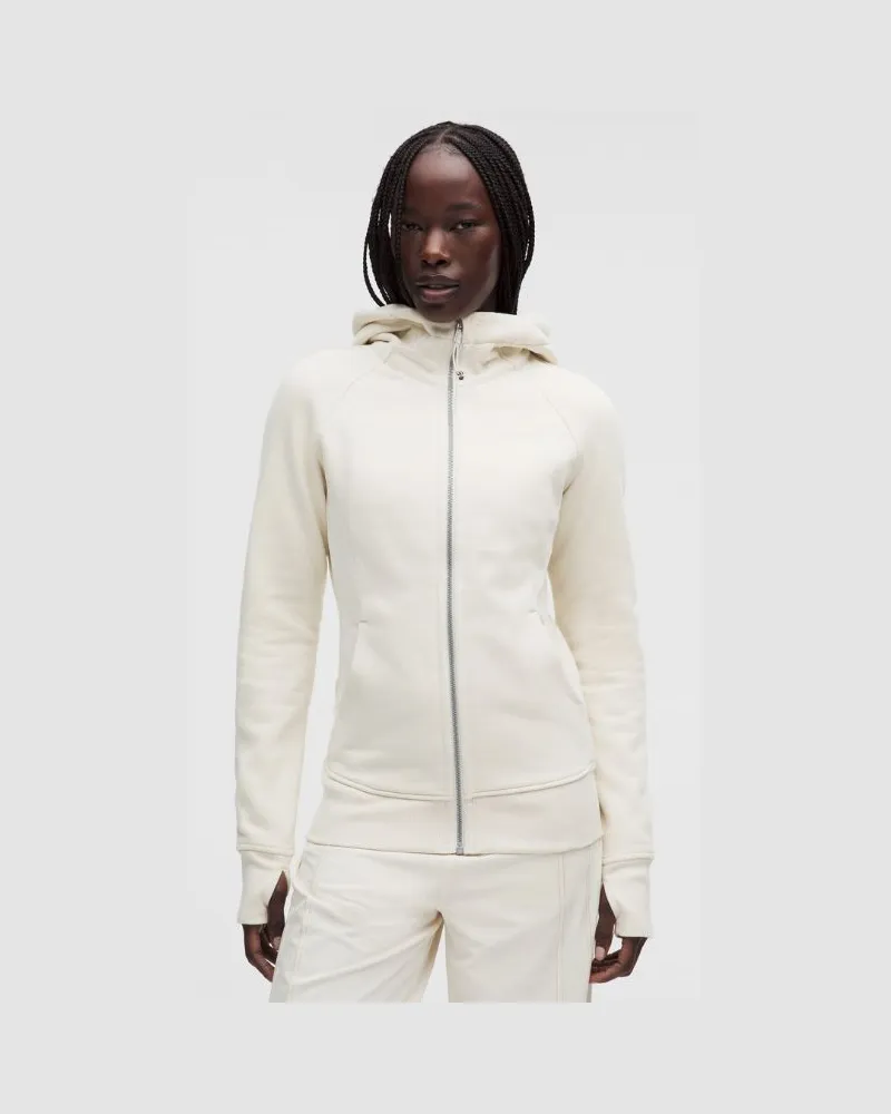 LULULEMON Scuba-Hoodie mit durchgehendem Reißverschluss für Frauen – Größe in Light Ivory Light