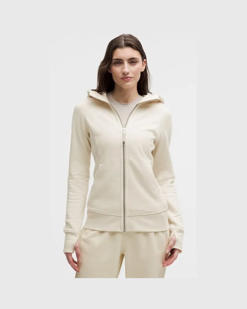 LULULEMON Scuba-Hoodie mit durchgehendem Reißverschluss für Frauen – Größe in Light Ivory Light
