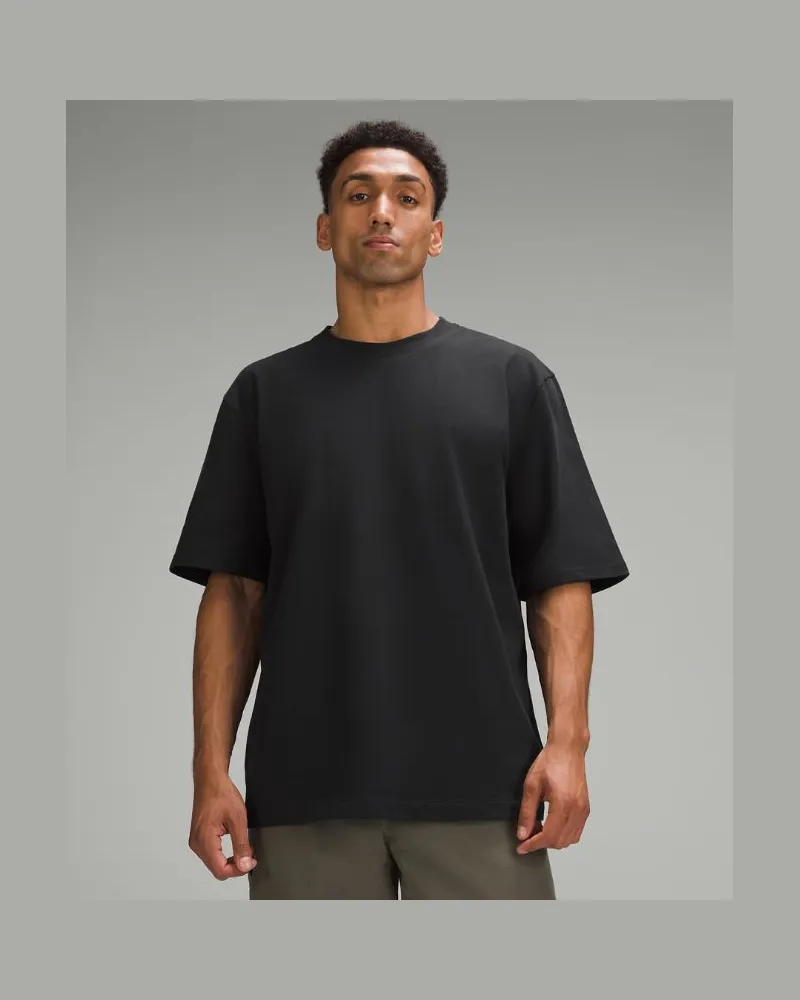 LULULEMON T-Shirt aus schwerem Baumwoll-Jersey für Männer – Größe in Schwarz Schwarz