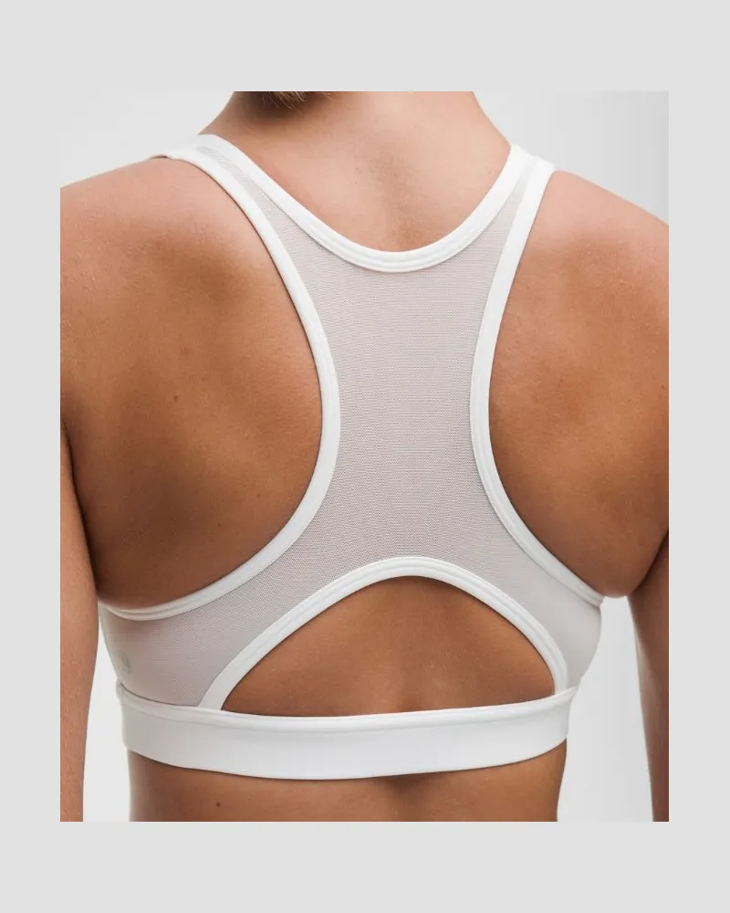 LULULEMON Wunder Train-BH mit Mesheinsatz hinten Mittlerer Halt für B/C-Cups für Frauen – Größe in Weiß Weiß