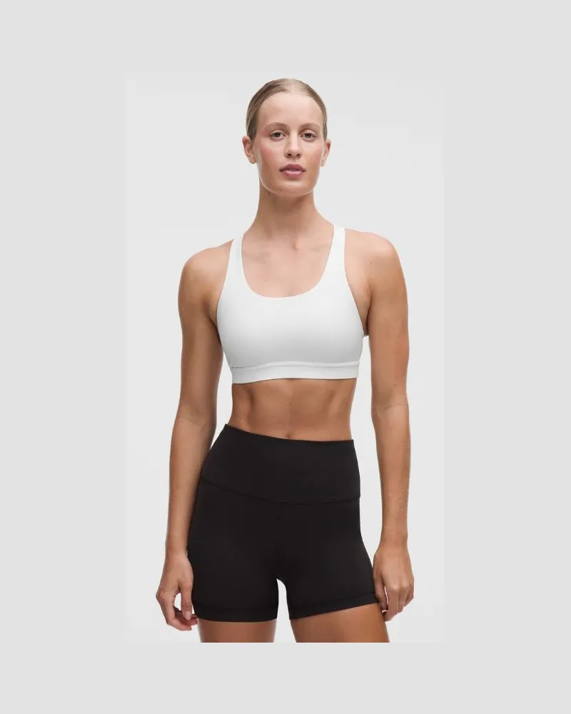 LULULEMON Wunder Train-BH mit Mesheinsatz hinten Mittlerer Halt für B/C-Cups für Frauen – Größe in Weiß Weiß