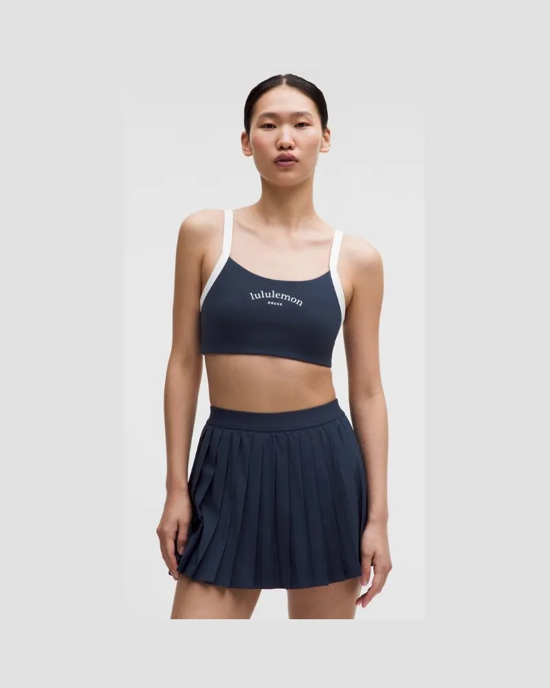 LULULEMON Sport-BH mit geraden Trägern und leichtem Halt für B/C-Cups Tennis Deuce für Frauen – Größe in Club Blue/White Club