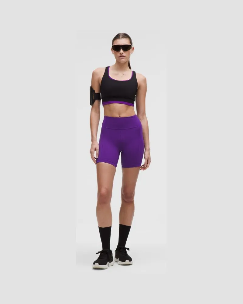 LULULEMON Swift Speed Shorts mit hohem Bund für Frauen – 15 cm – Größe in College Purple College