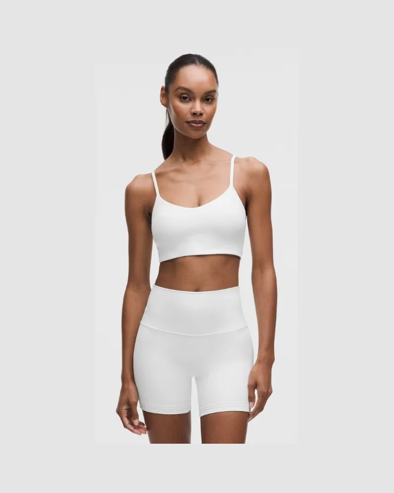 LULULEMON Bend This BH mit Spaghetti-Trägern Leichter Halt für A–C-Cups für Frauen – Größe in White White