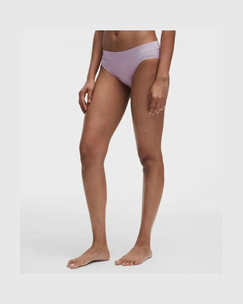 LULULEMON UnderEase Mid-Rise Bikini Underwear für Frauen – Größe in Lilac Play Lilac