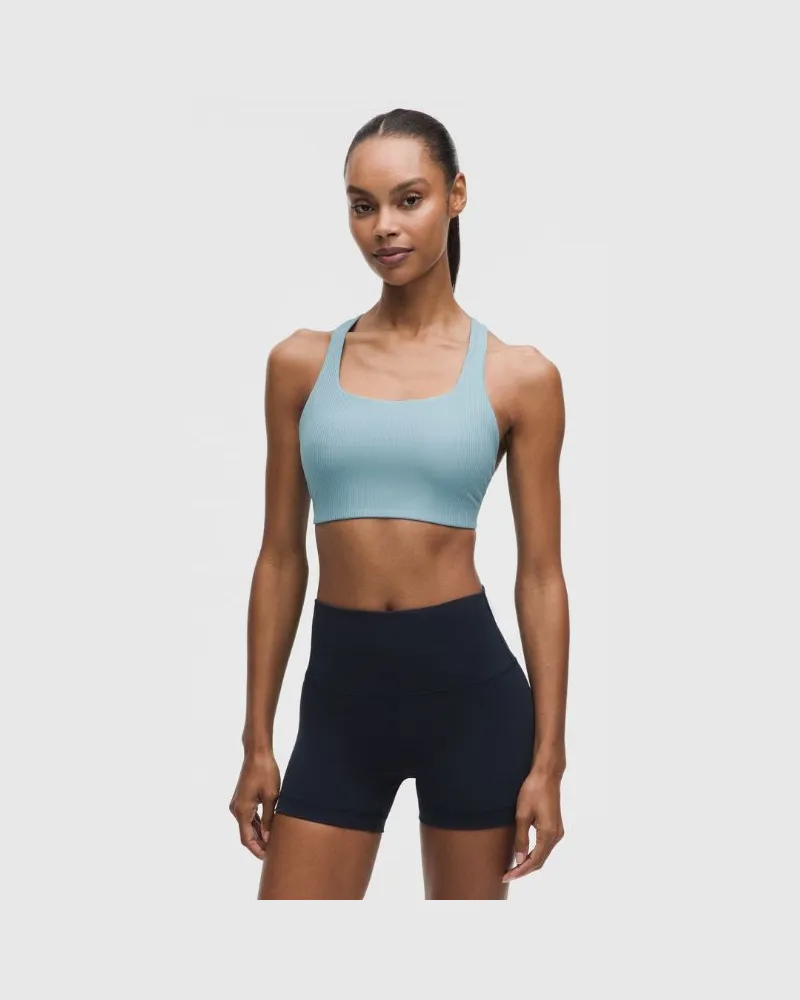 LULULEMON All-Time Hero Gerippter Sport-BH Mittlerer Halt für B/C-Cups für Frauen – Größe in Seafoam Seafoam