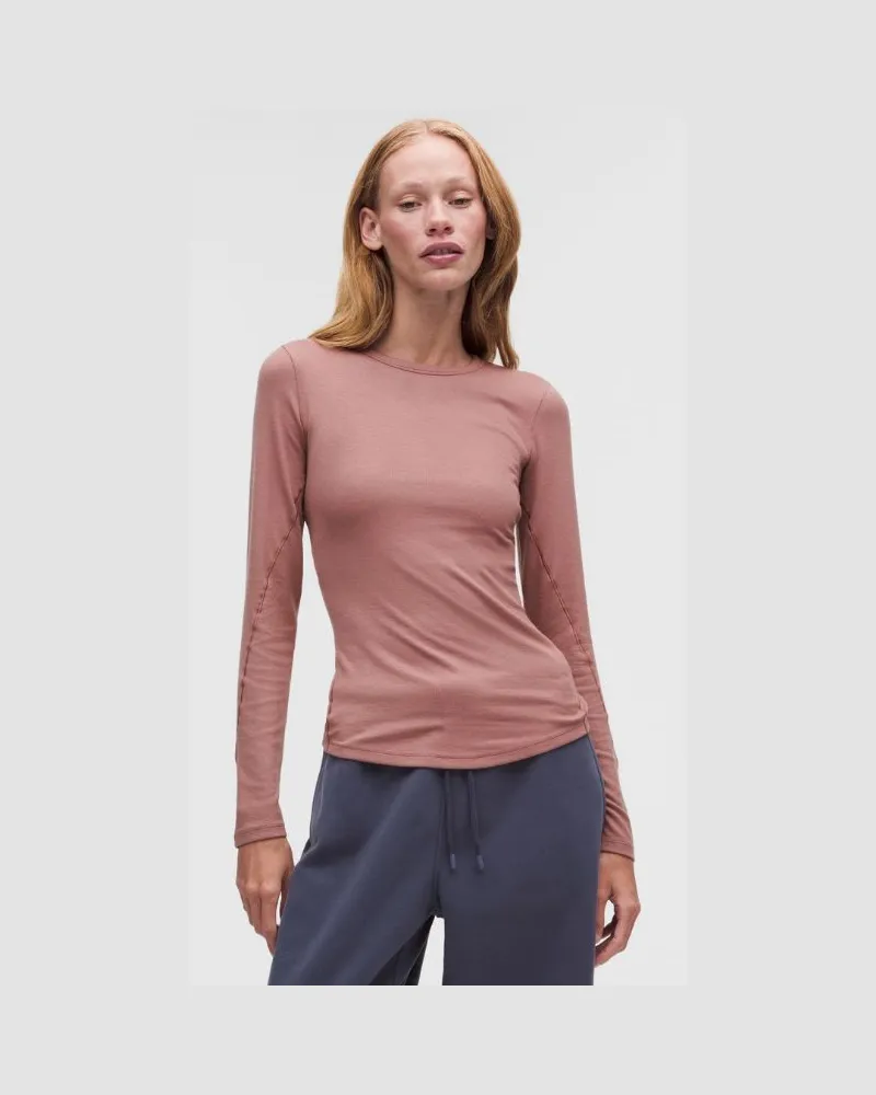 LULULEMON Hold Tight Langarmshirt für Frauen – Größe in Toasted Pink Toasted