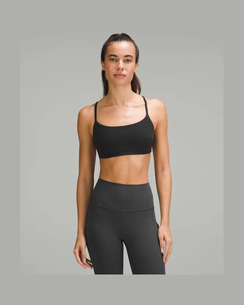 LULULEMON Wunder Train Racer-BH mit Trägern Leichter Halt C/D-Cups für Frauen – Größe in Black Black