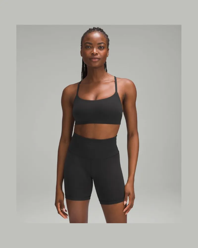 LULULEMON Wunder Train Racer-BH mit Trägern Leichter Halt C/D-Cups für Frauen – Größe in Black Black