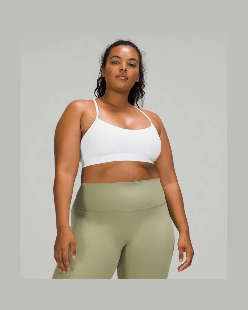 LULULEMON Flow Y BH Nulu Leichter Halt A/C-Cups für Frauen – Größe in White White