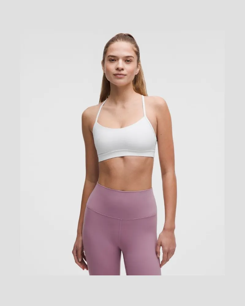 LULULEMON Flow Y BH Nulu Leichter Halt A/C-Cups für Frauen – Größe in White White
