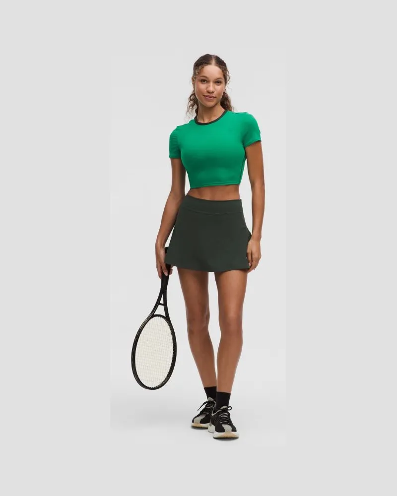 LULULEMON Leichter Tennisrock mit hohem Bund für Frauen – Größe in Rainforest Green Rainforest