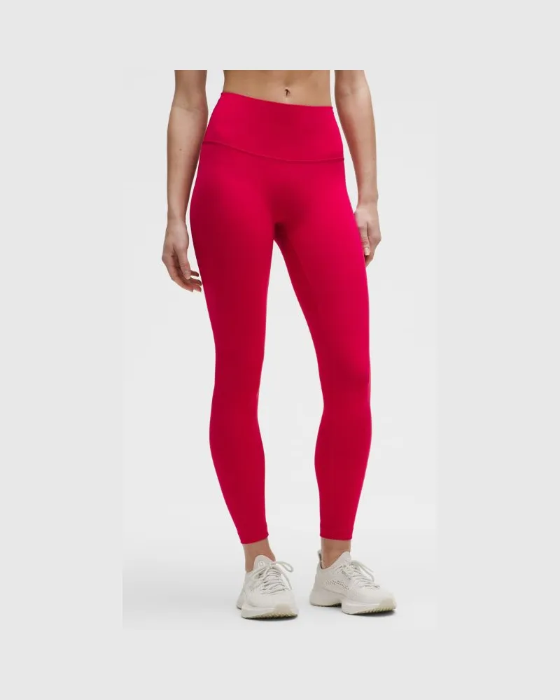 LULULEMON Wunder Train Leggings mit hohem Bund für Frauen – 64 cm – Größe in Pink Dragonfruit Pink