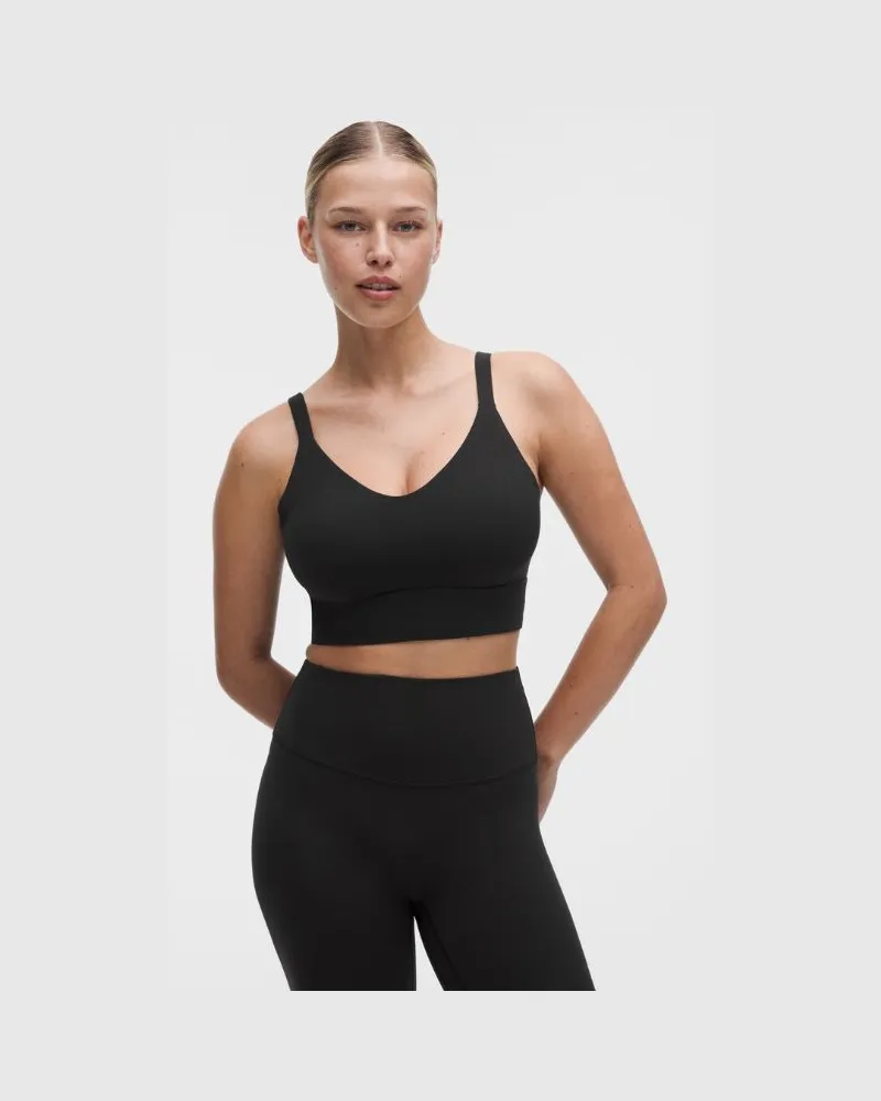 LULULEMON Focuser BH mit U-Ausschnitt Leichter Halt für DDD–G-Cups für Frauen – Größe in Schwarz Schwarz