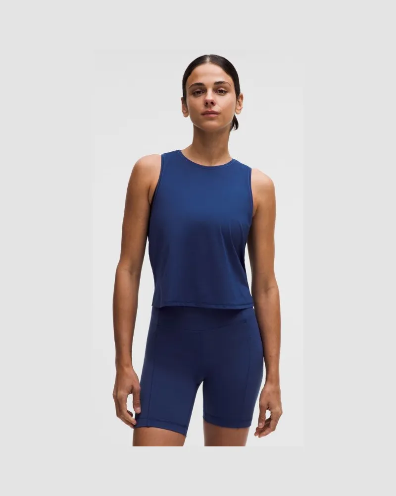 LULULEMON Leichtes Lauf-Tanktop in Taillenlänge für Frauen – Größe in Clubhouse Blue Clubhouse