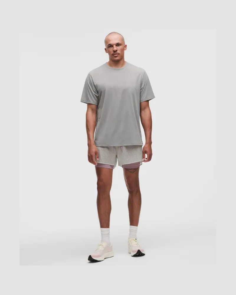 LULULEMON Ultraleichte -Laufshorts mit Liner für Männer – 10 cm – Größe in Vapor/Lotus Lavender Vapor