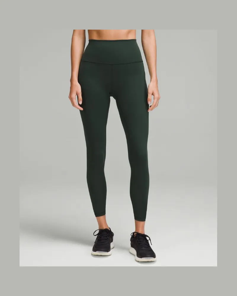 LULULEMON Wunder Train Leggings mit hohem Bund und Taschen für Frauen – 63,5 cm – Größe in Legacy Green Legacy