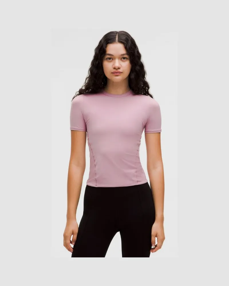 LULULEMON Wundermost Hüftlanges Kurzarmshirt mit Rundhalsausschnitt aus Ultra-Soft Nulu für Frauen – Größe in Butter Cream Butter