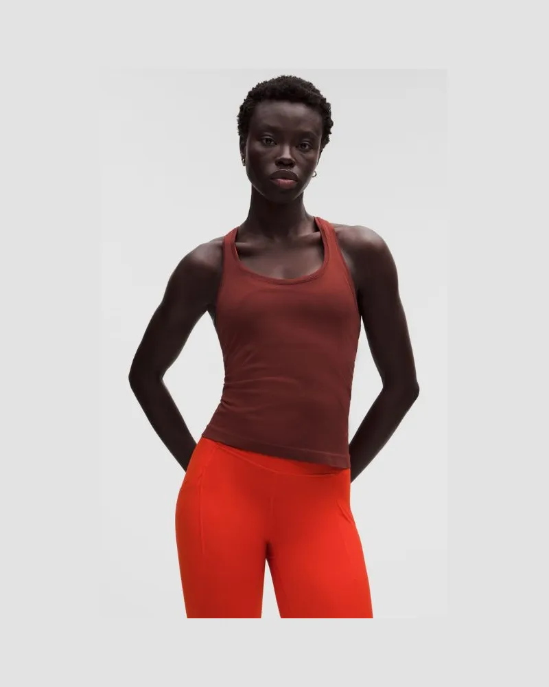 LULULEMON Swiftly Tech Tanktop mit Racerback 2.0 Taillenlänge für Frauen – Größe in Cranberry Charm Cranberry