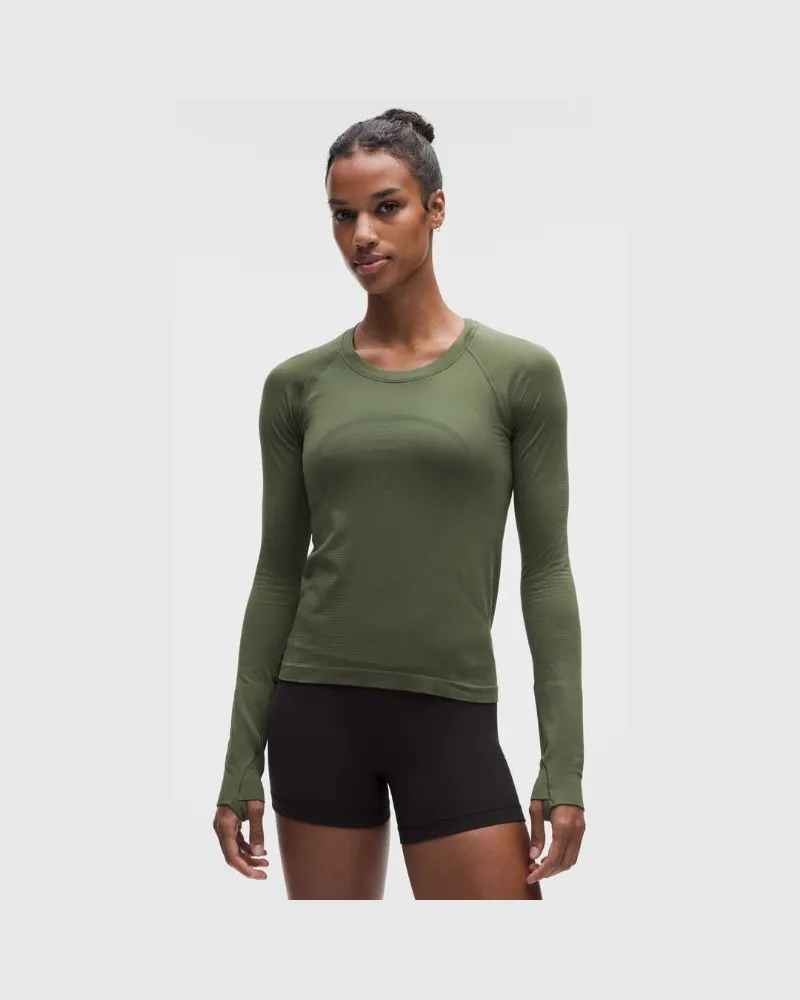 LULULEMON Swiftly Tech Langarmshirt 2.0 Taillenlänge für Frauen – Größe in Sassy Sage Sassy