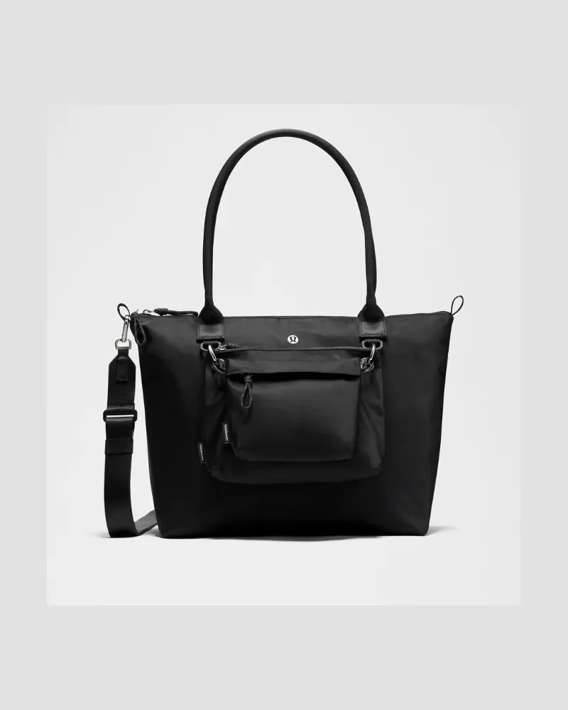 LULULEMON Modulare Tote-Bag mit mehreren Taschen in Schwarz/Silver Schwarz