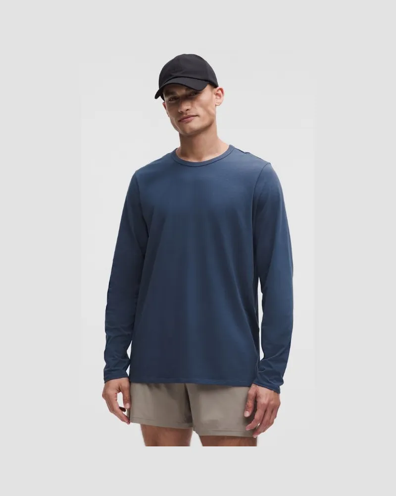 LULULEMON Langarmshirt aus Bio- im Classic Fit für Männer – Größe in Blue Twill Blue