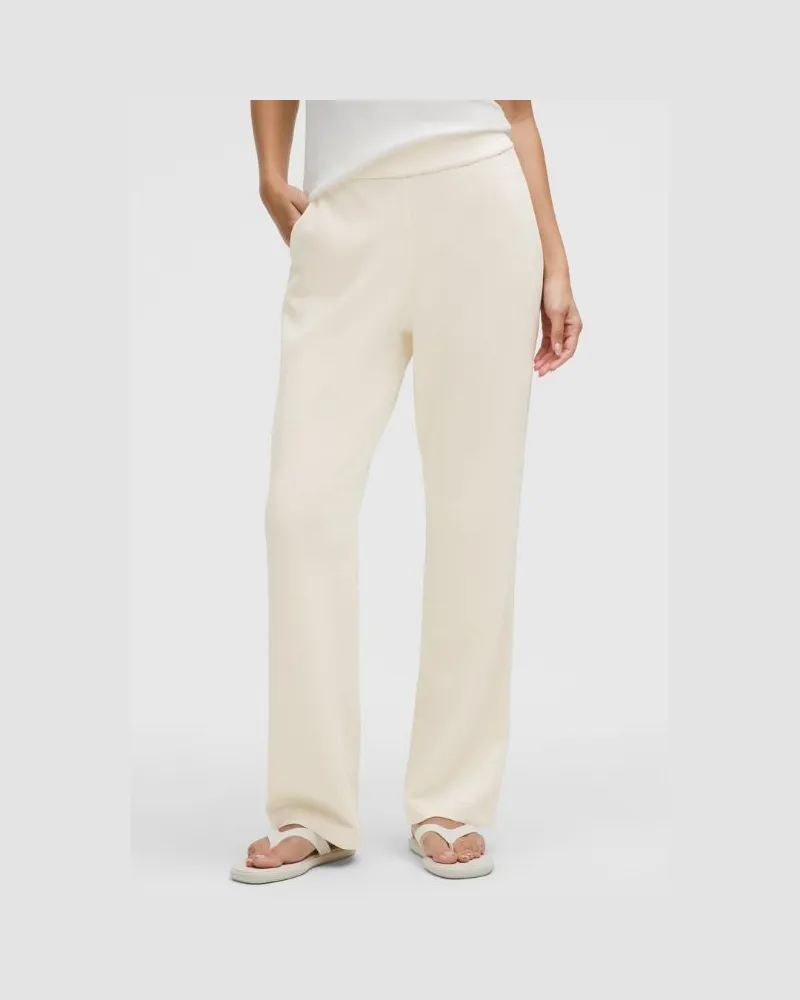 LULULEMON Softstreme Hose mit geradem Bein und hohem Bund Normale Länge für Frauen – Größe in Light Ivory Light