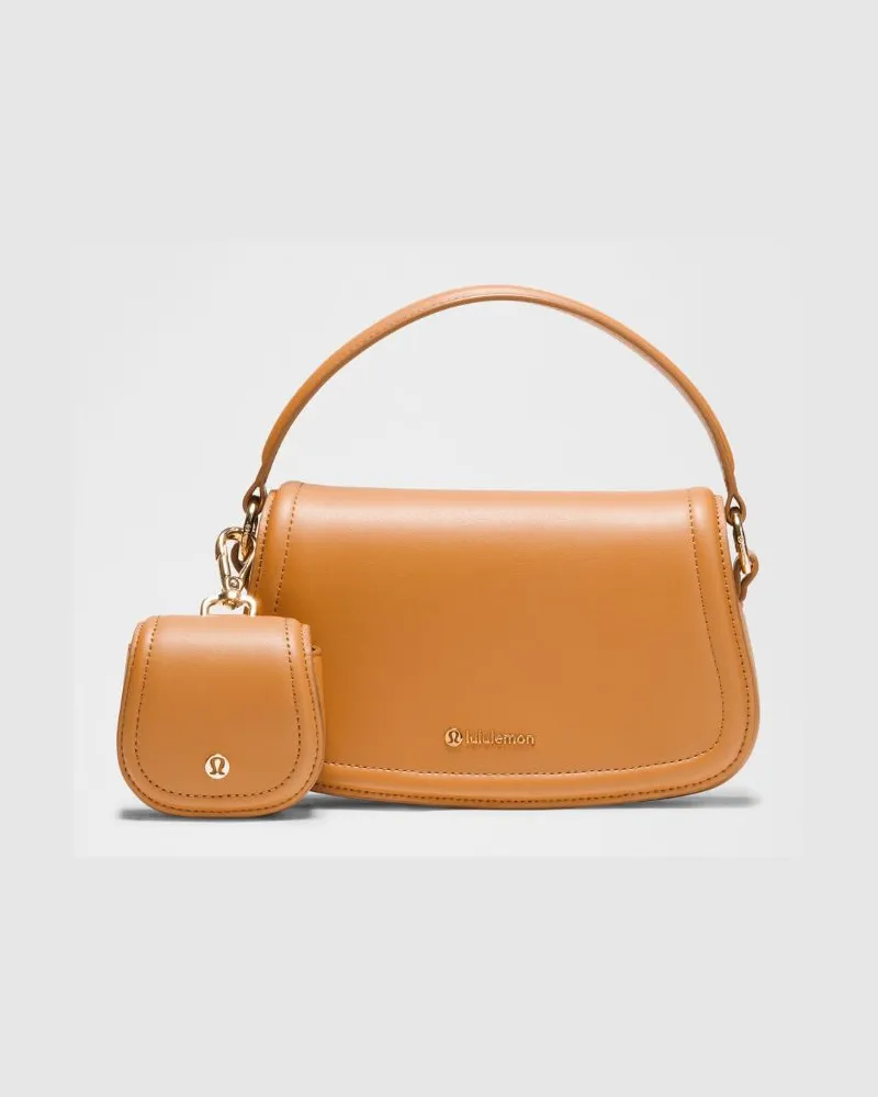 LULULEMON Mini-Tasche aus Lederimitat 1 Orange – Größe Chestnut