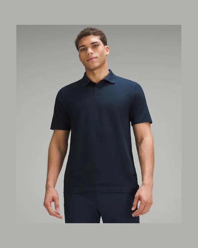 LULULEMON Kurzärmliges Piqué-Poloshirt im Classic Fit für Männer – Größe in True Navy True