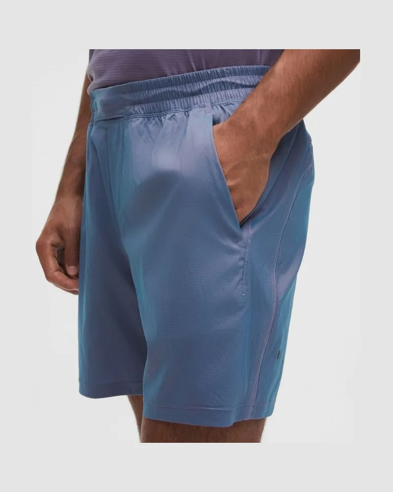 LULULEMON Pace Breaker Shorts ohne Liner Schimmernd für Männer – 18 cm – Größe in Cornflower/Red Clay Cornflower