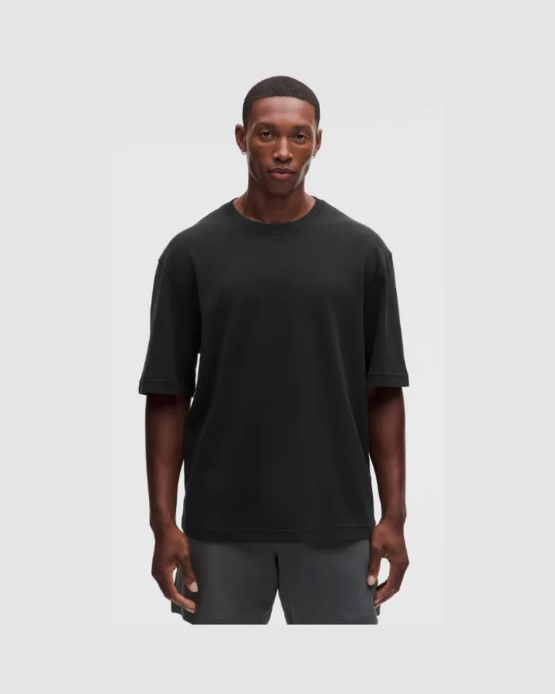 LULULEMON Pique Performer T-Shirt im Relaxed Fit für Männer – Größe in Schwarz Schwarz