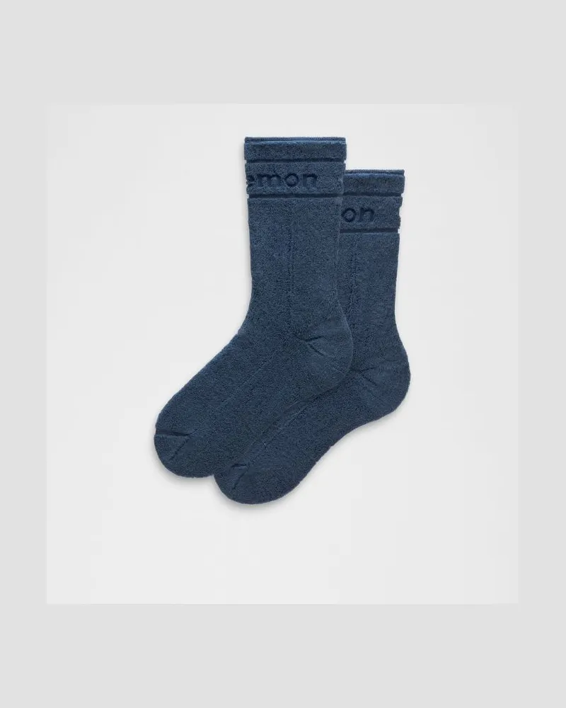 LULULEMON Unisex Crew-Socken aus Terry – Größe in Blue Twill Blue