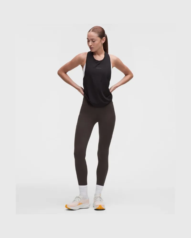 LULULEMON Fast and Free-Leggings mit hohem Bund und Taschen es Design für Frauen – 64 cm – Größe in Mahogany Muse Mahogany