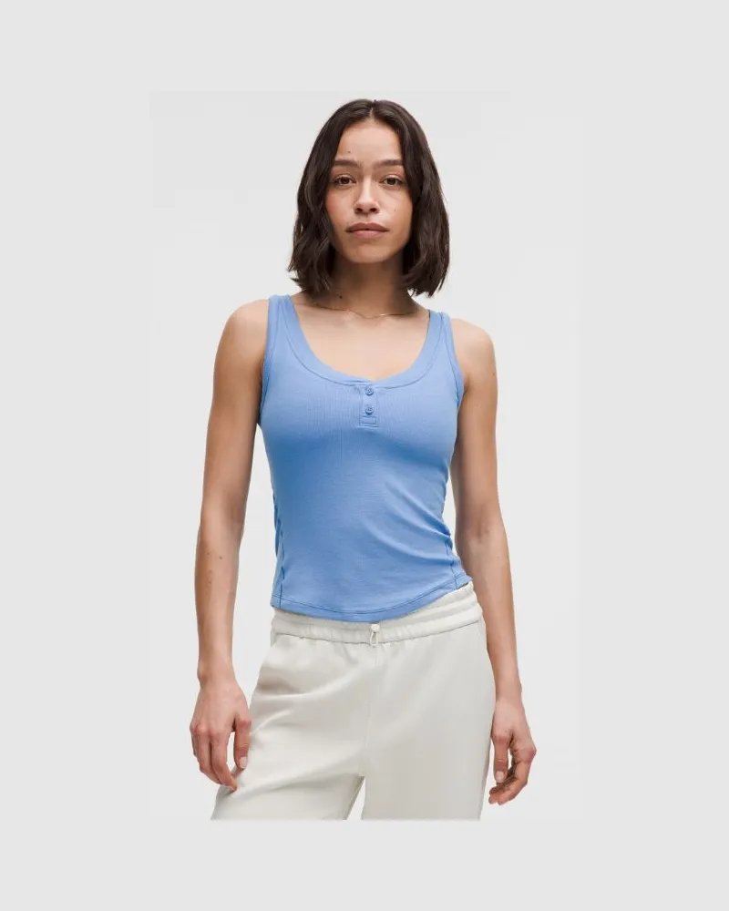 LULULEMON Hold Tight Henley-Tanktop für Frauen – Größe in Pool Party Pool