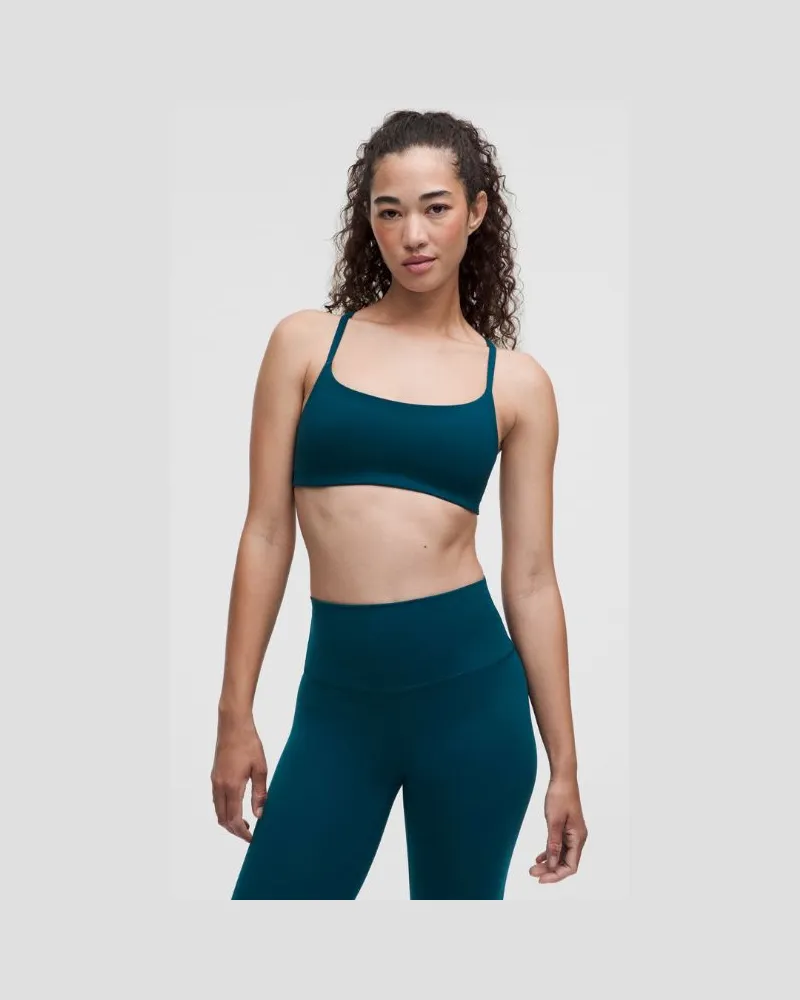LULULEMON Wunder Train BH mit Racerback-Trägern Leichter Halt A/B-Cups für Frauen – Größe in Remixed Marine Remixed