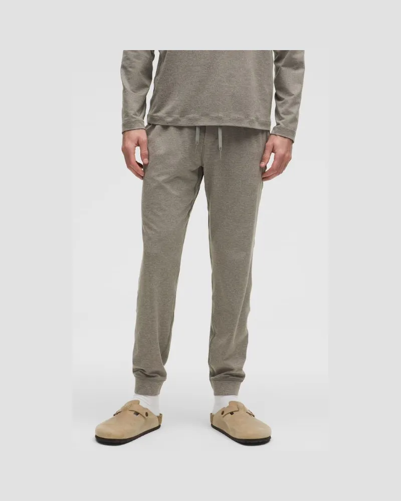 LULULEMON Soft Jersey Jogginghose Normale Länge für Männer – Größe in Heathered Grey Sage/Heathered Asphalt Grey Heathered