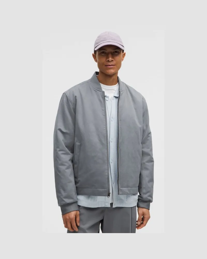 LULULEMON Isolierte Bomberjacke aus für Männer – Baumwollmischung – Größe in Solar Grey Solar