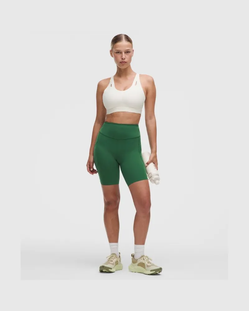 LULULEMON Fast and Free Shorts mit hohem Bund 5 Taschen für Frauen – 20 cm – Größe in Ivy Grove Ivy