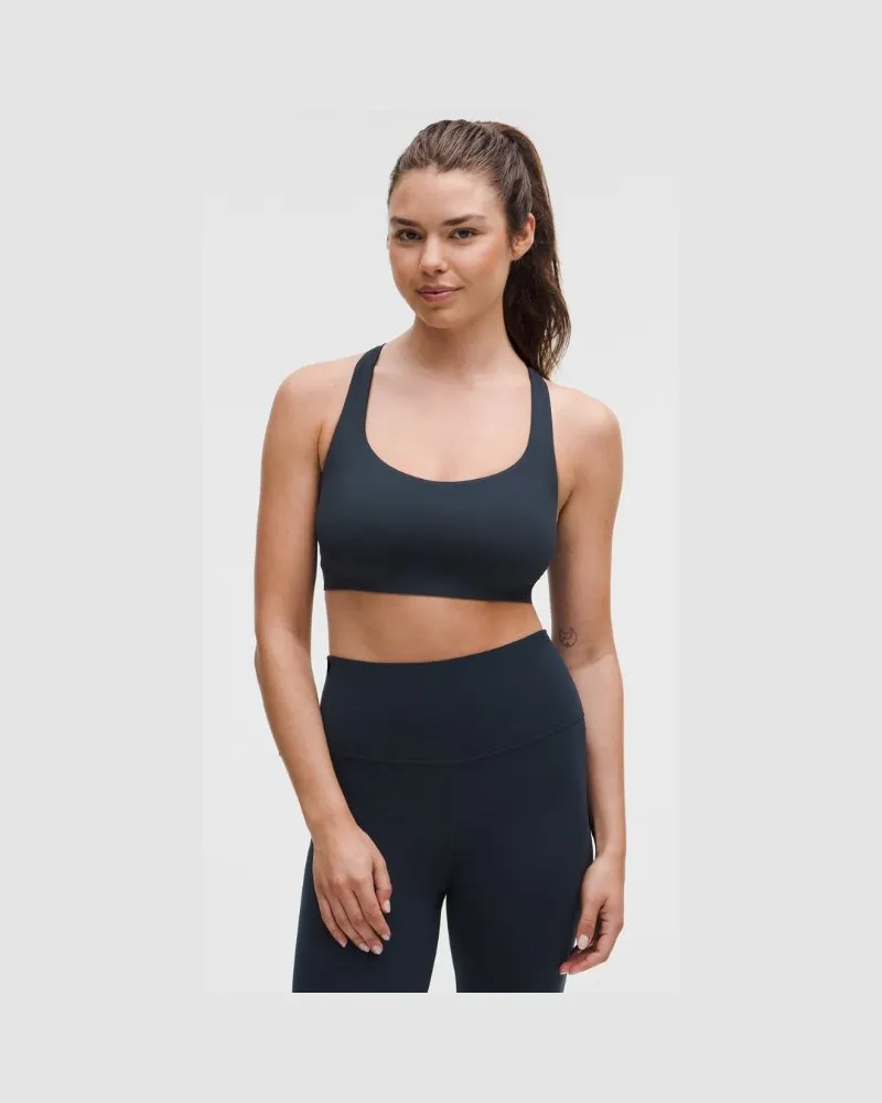 LULULEMON FlexyFlex Yoga-BH mit überkreuzten Trägern Leichter Halt für D–DD-Cups für Frauen – Größe in True Navy True
