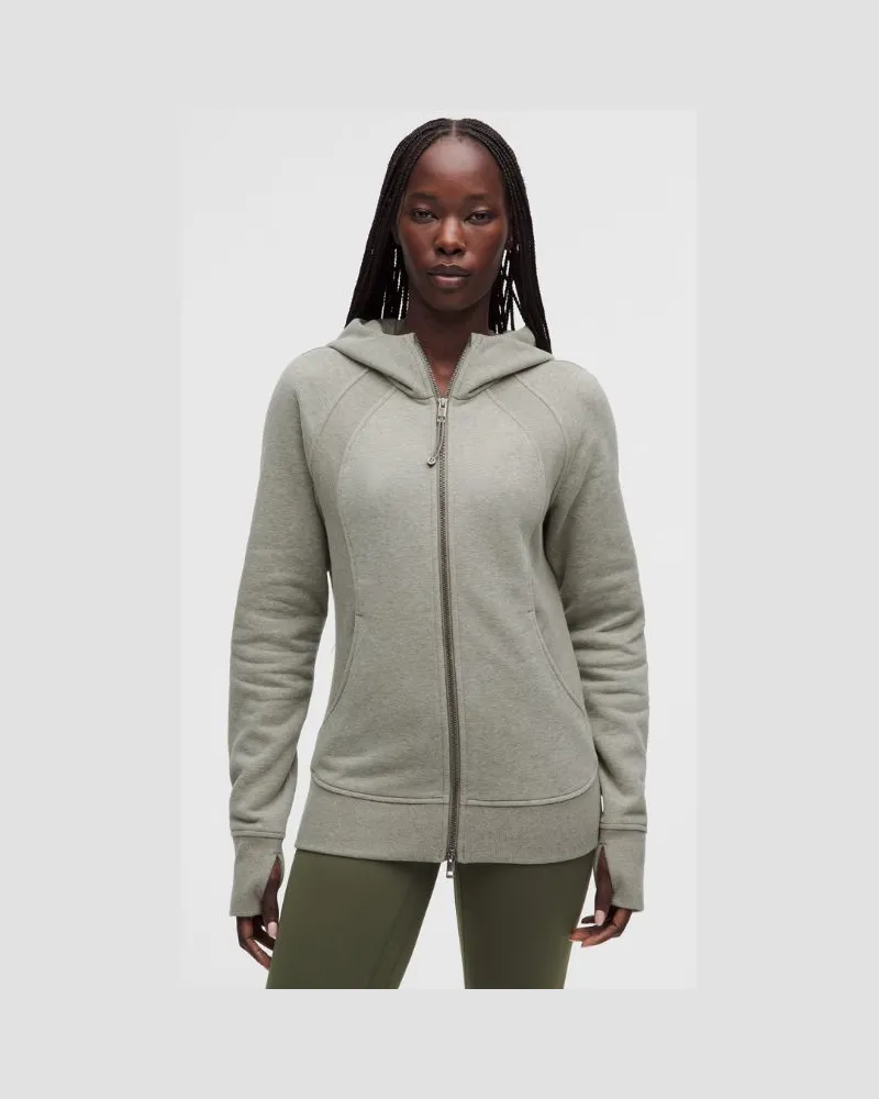 LULULEMON Scuba-Hoodie mit Reißverschluss im Classic Fit, Evolve für Frauen – Größe in Heathered Cypress Forest Heathered