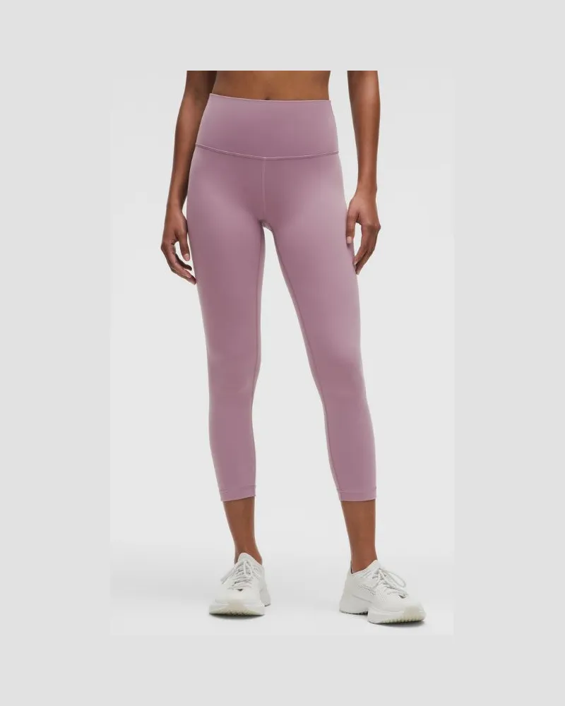 LULULEMON Wunder Train Crop Leggings mit hohem Bund für Frauen – 58 cm – Größe in Lavender Lux Lavender